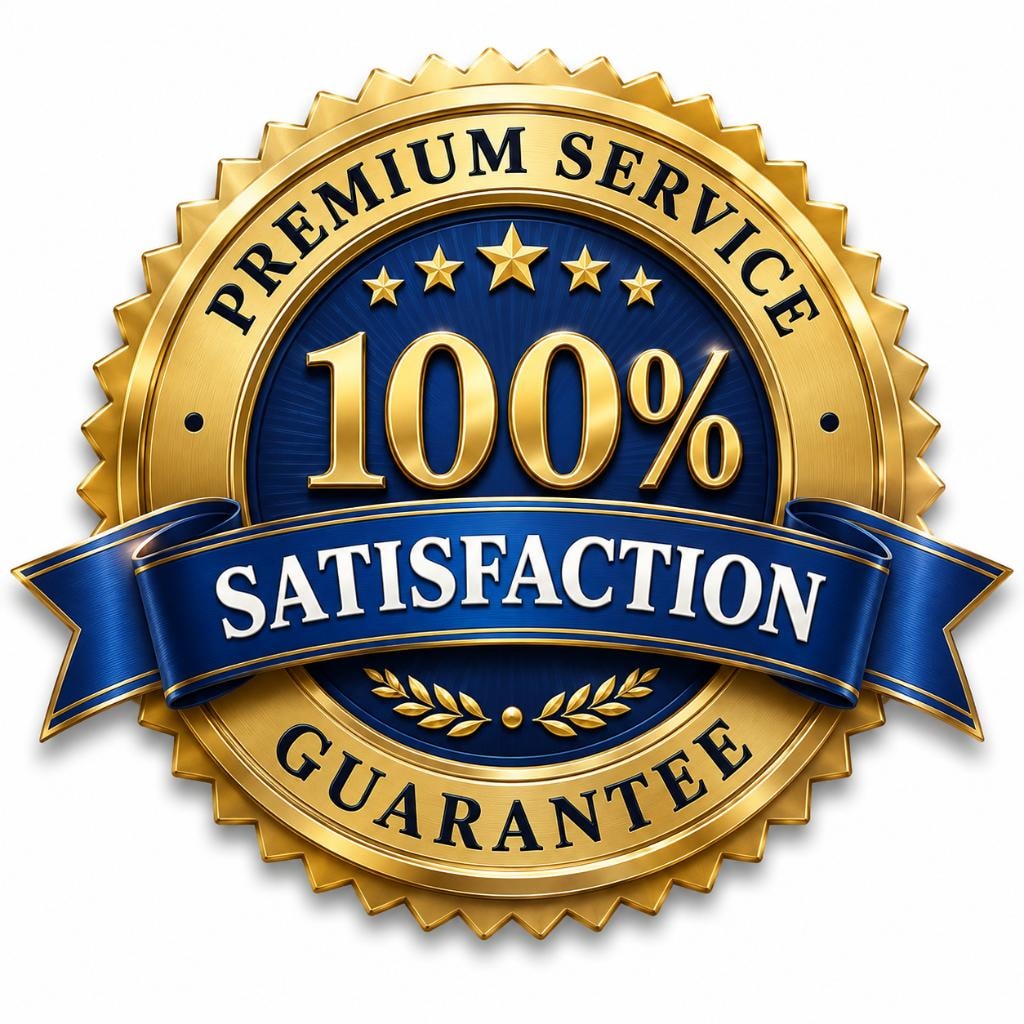 Premium Service 100% Satisfaction Guarantee